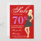 Verkaufsfördernde Werbung für Mode im Einzelhandel Einladung (Rückseite)