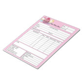 Verkaufsformular für Backwaren für Backwaren Rechn Notizblock (angewinkelt)