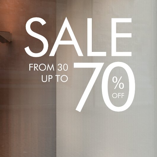 Verkaufsgeschäft | Retail Store Minimalistisch Whi Fensteraufkleber