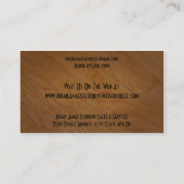 Verkaufskarte für Hartholzböden Visitenkarte (Rückseite)