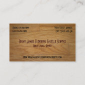 Verkaufskarte für Hartholzböden Visitenkarte (Vorderseite)