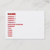 VERKAUFSKARTE VISITENKARTE (Vorderseite)