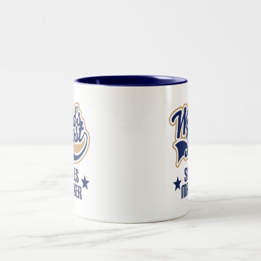 Verkaufsleiter-Geschenk (Welten am besten) Zweifarbige Tasse (Mittel)