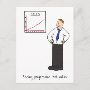 Verkaufsmotivation Cartoon Spaß Postkarte
