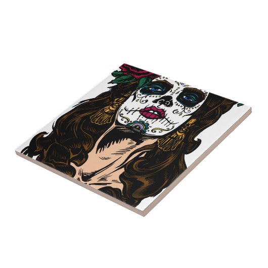 Verkaufsschlager-Zuckerschädel Fliese (Seite)