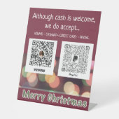 Verkaufsstand für kundenspezifische Weihnachtsfahr Sockelschild (Vorderseite)