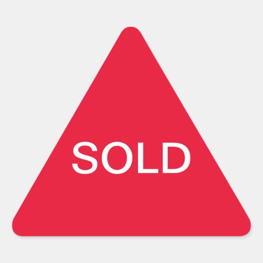 Verkaufszeichen Dreieckiger Aufkleber (Vorderseite)