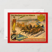 Verkauft Brothers Chariot Races Circus Poster Postkarte (Vorne/Hinten)