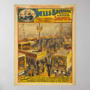Verkauft Brüder Zoological Marvels Circus Poster