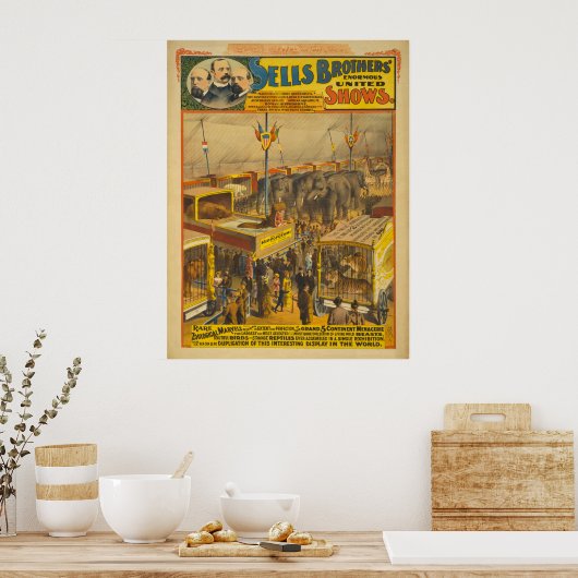 Verkauft Brüder Zoological Marvels Circus Poster (Küche)