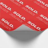 VERKAUFT Immobilien-Marketing | Minimalistisch Kna Geschenkpapier (Ecke)