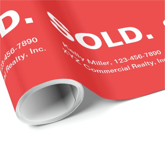 VERKAUFT Immobilien-Marketing | Minimalistisch Kna Geschenkpapier (Rolleneckpunkt)