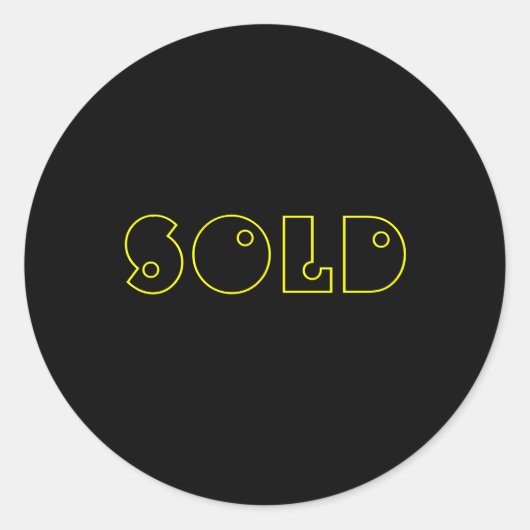 VERKAUFT RUNDER AUFKLEBER (Vorderseite)