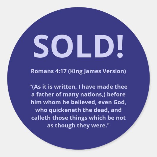 verkauft! Scripting mit Lavendertext Runder Aufkleber (Vorderseite)