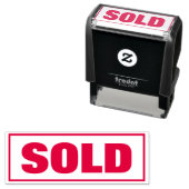 VERKAUFTE Briefmarke aus rotem Gummi für Unternehm Permastempel (Beispiel)