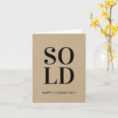 VERKAUFTE KRAFTpapiere Happsing Day Real Anwesen Karte (Gelbe Blume)