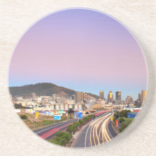 Verkehr auf der Autobahn nach Kapstadt, Western Ca Getränkeuntersetzer