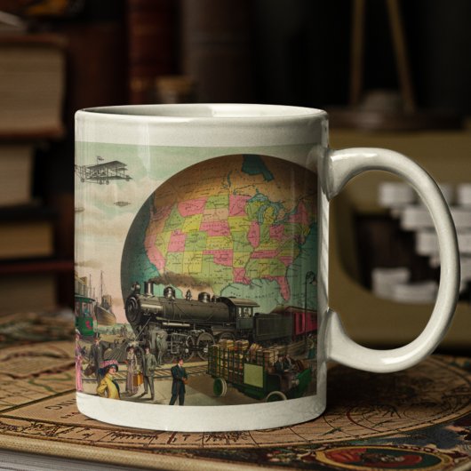 Verkehr des 20. Jahrhunderts, Vintag 1910 Kaffeetasse