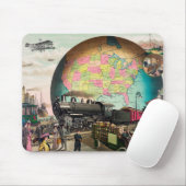 Verkehr des 20. Jahrhunderts, Vintag 1910 Mousepad (Mit Mouse)