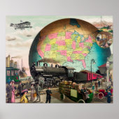 Verkehr des 20. Jahrhunderts, Vintag 1910 Poster (Vorne)