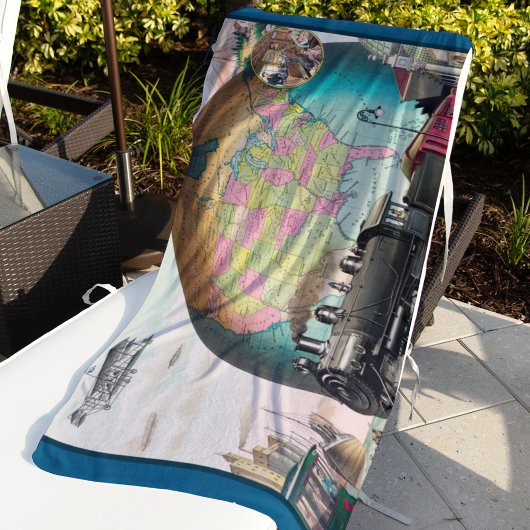 Verkehr des 20. Jahrhunderts, Vintag 1910 Strandtuch