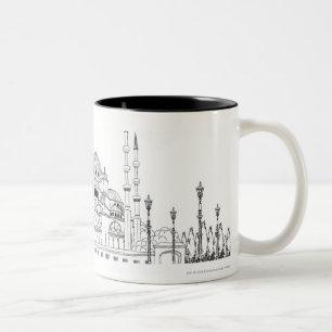 Verkehr durch Moschee Zweifarbige Tasse