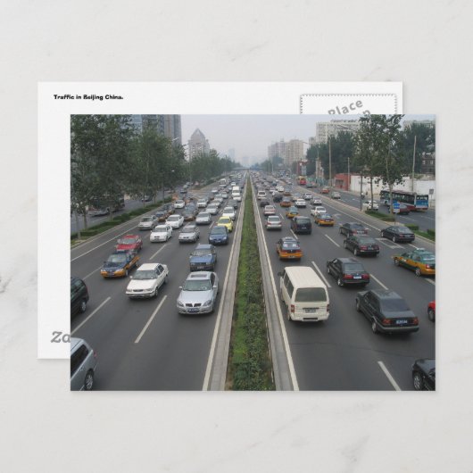 Verkehr in der China Peking Postkarte (Vorne/Hinten)