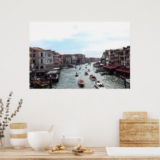 Verkehr in Venedig Poster (Küche)