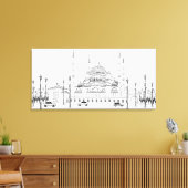 Verkehr mit Moschee Leinwanddruck (Insitu (Wohnzimmer))