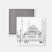 Verkehr mit Moschee Magnet (Vorderseite/Rückseite)
