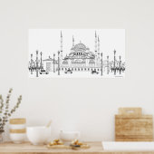 Verkehr mit Moschee Poster (Küche)