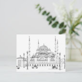 Verkehr mit Moschee Postkarte (Stehend Vorderseite)