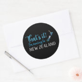 VERKEHR NACH NEW ZEALAND KIWI PAUA RUNDER AUFKLEBER (Umschlag)