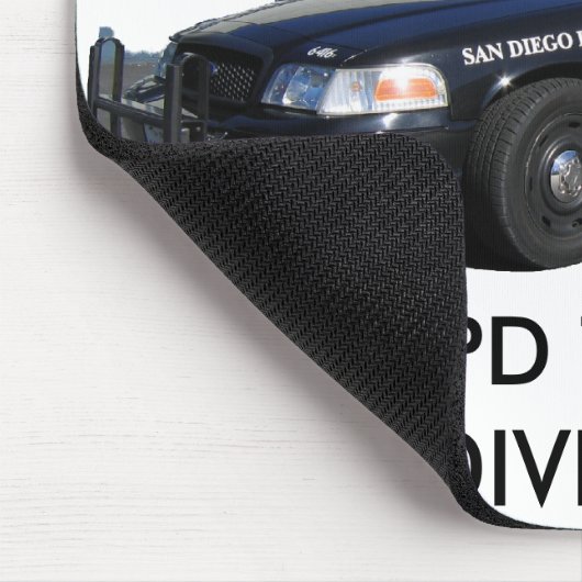 Verkehr Slicktop, SDPD VERKEHRS-ABTEILUNG Mousepad (Ecke)