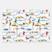 Verkehr von Personenkraftwagen Geschenkpapier Set (Vorderseite)