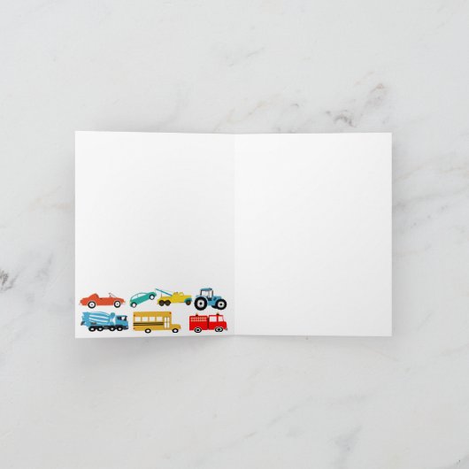 Verkehr von Personenkraftwagen Karte (Innenseite)