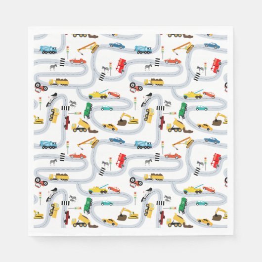 Verkehr von Personenkraftwagen Serviette (Vorderseite)