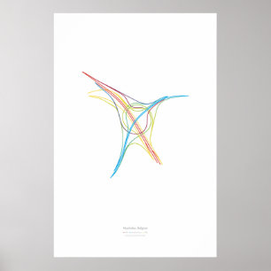 Verkehrs Choreographie: Machelen, Belgien Poster