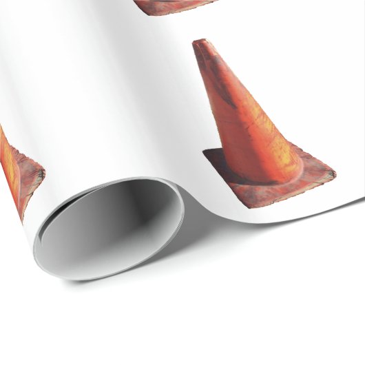 Verkehrs-Kegel Geschenkpapier (Rolleneckpunkt)