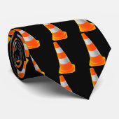 Verkehrs-Kegel mit grauen Streifen Krawatte (Gerollt)