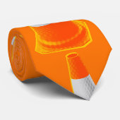 Verkehrs-Kegel mit grauen Streifen Krawatte (Gerollt)