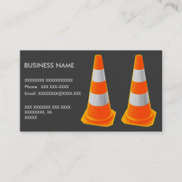 Verkehrs-Kegel mit grauen Streifen Visitenkarte
