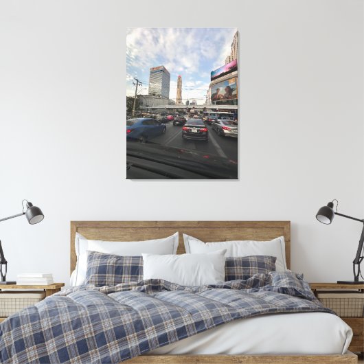 Verkehrs-Leben in der Fotografie-Leinwand von Bang Leinwanddruck (Insitu (Schlafzimmer))