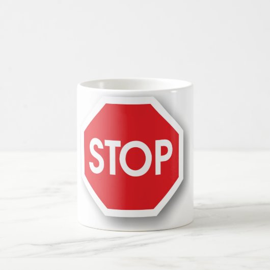 Verkehrs-Stoppschild Kaffeetasse (Mittel)