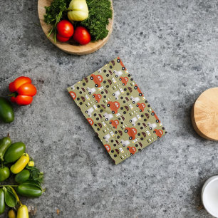 Verkehrsbeleuchtung Orange Cars Muster Geschirrtuch