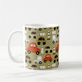 Verkehrsbeleuchtung Orange Cars Muster Kaffeetasse (Links)