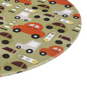 Verkehrsbeleuchtung Orange Cars Muster Schneidebrett (Ecke)