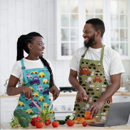 Verkehrsbeleuchtung Orange Cars Muster Schürze
