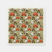 Verkehrsbeleuchtung Orange Cars Muster Serviette (Vorderseite)