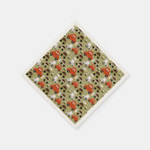 Verkehrsbeleuchtung Orange Cars Muster Serviette (Ecke)